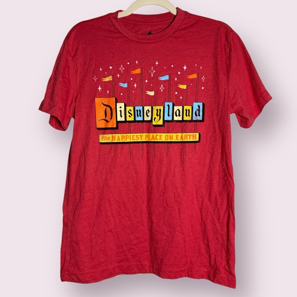 Disneyland Red Retro Graphic T Shirt Size XS Unisex